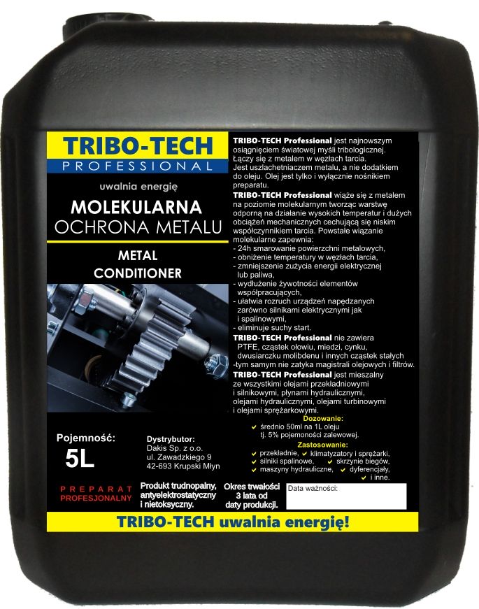 Tribo-Tech Professional - Molekularna Ochrona Metalu 5 litrów